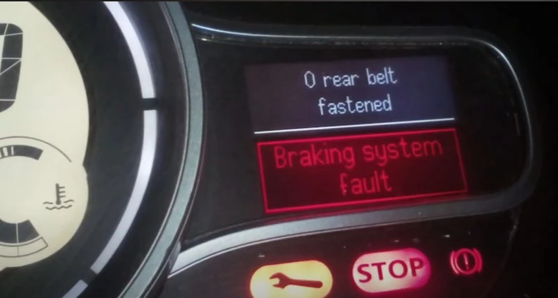 braking system fault renault